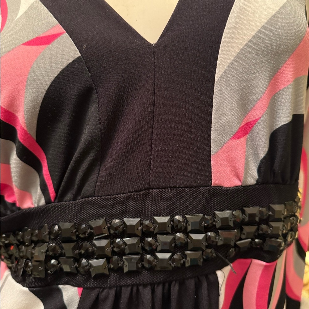Studio 1940 Pink and Black Top - Picture 3 of 5